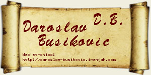 Daroslav Bušiković vizit kartica